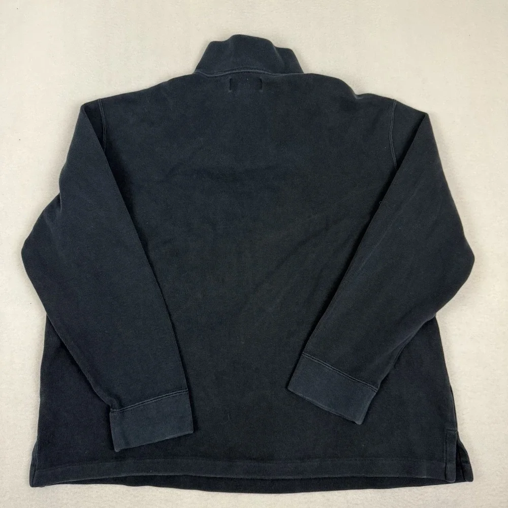 Polo‎ Ralph Lauren Mens XL Black Quarter Zip Pullover Sweater Purple Pony